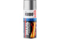 Эмаль-аэрозоль термостойкая серебристая 520мл Kudo KU-5001