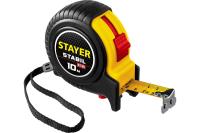STAYER STABIL 10м / 25мм профессиональная рулетка в ударостойком обрезиненном корпусе с двумя фиксаторами