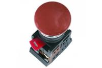 Кнопка AEА-22 Грибок красный d22мм 1з+1р TDM
