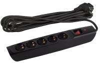 Сетевой фильтр 2м 5гн + 2USB черный SFU-5es-2m-B ЭРА (арт.: C0043326)