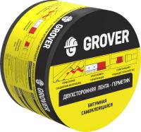 Лента-герметик битумная двухсторонняя черная 3 м х 7,5 см  Grover																