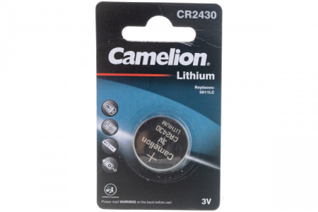 Элемент питания литиевый CR CR 2430 BL-1 ,блист.1шт Camelion 3073