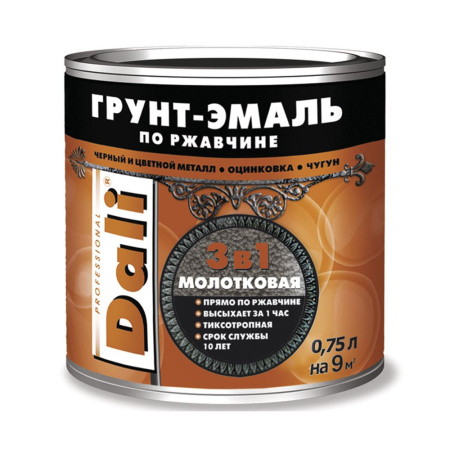 Эмаль термостойкая DALI черная  0,4л до +600С