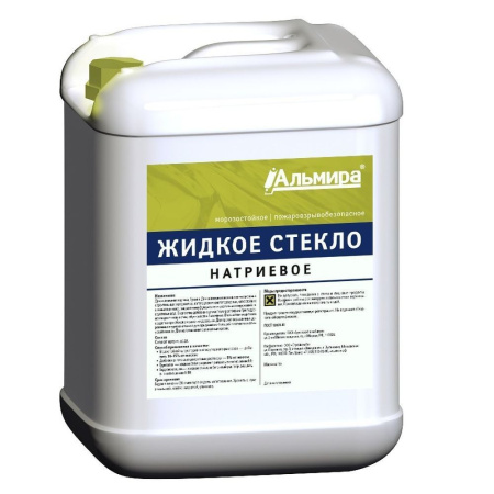 Жидкое стекло натриевое 3кг Альмира