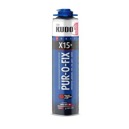 Пена-клей KUDO PRO PUR-O-FIX15+ конструкционный всесезонный 1000мл 900г