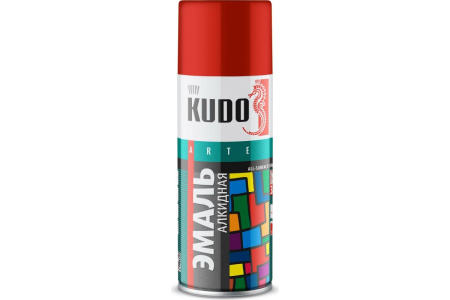 Эмаль-аэрозоль уверсал красная 520мл Kudo KU-1003