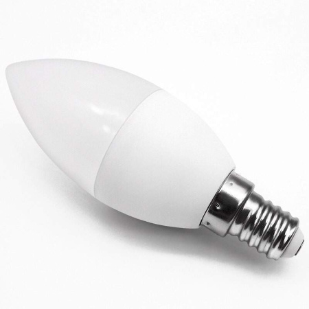 Лампа св/д LL-E-C37-7W-230-2,7K-E14(свеча, 7вт, тепл, Е14) Eurolux Вихрь