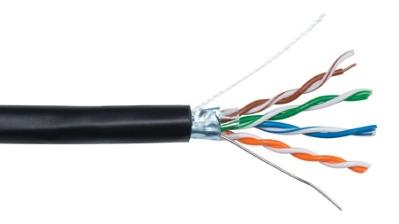 Витая пара FTP 4 пары cat 5е Cu кабель( в экране внутренний)